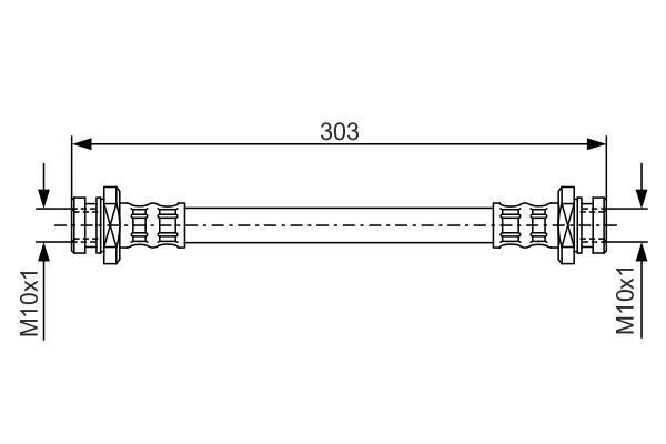 FREN HORTUMU. 303.00 MM - BOSCH