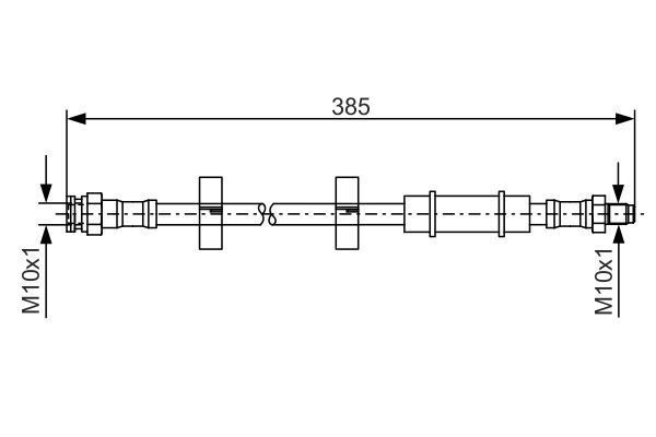 FREN HORTUMU. 385.00 MM - BOSCH