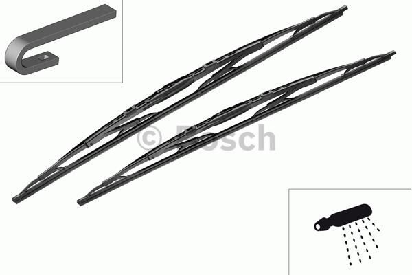 ÖN CAM SİLECEĞİ TWİN RÜZGARLIKLI TK (650/550 mm) P807 2.0-2.2HDi-C8 2.0HDi-2.2HDi-P607-ULYSSE 2.0 16 - OEM: 6426LR - BOSCH