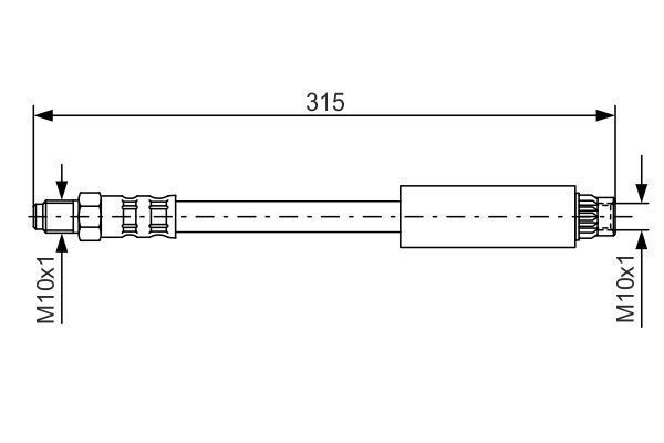 FREN HORTUMU. 315.00 MM - BOSCH