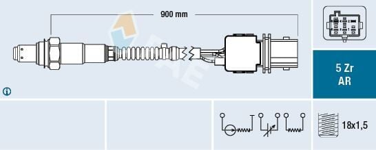 OKSIJEN SENSORU - VOLVO XC90 I (01-) - FAE - OEM: 86702790