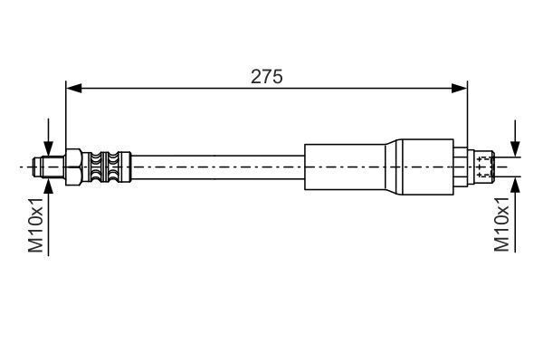 FREN HORTUMU. 275.00 MM - BOSCH