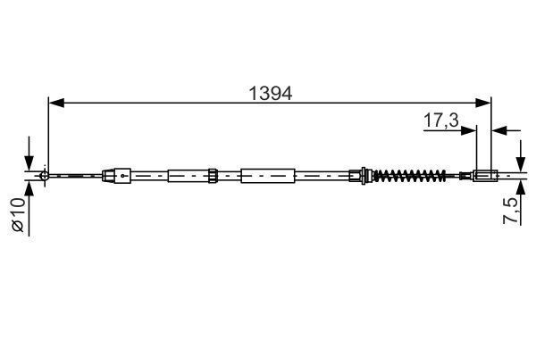FREN TELİ. 1394 MM - OEM: A9064203085 - BOSCH