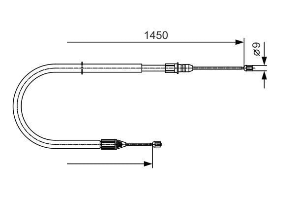 FREN TELİ. 1450 MM - BOSCH